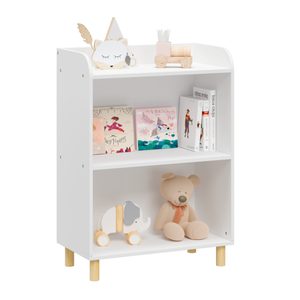 UHOMEPRO Kids Bookshelf, 3 Tier Open Shelf Bookcase For Organizing Children's Toys, Small Bookcases, and Book Storage Shelves For Playroom, Bedroom, White