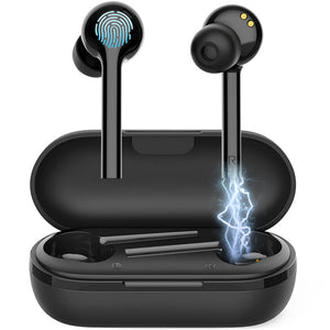 Wireless Bluetooth Earbuds, TWS+ Bluetooth 5.0 Sport Earbuds, Waterproof In-Ear Touch Control, Q6