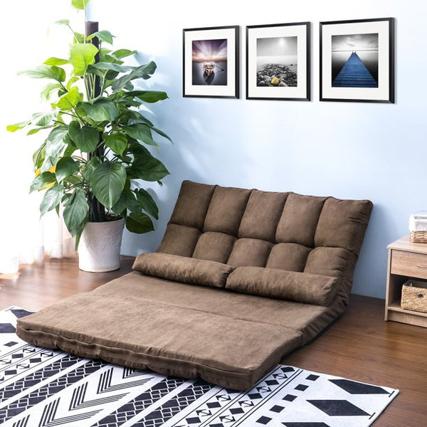 Adjustable Floor Sofa Bed with 2 Pillows TV Floor Gaming Couch for Lazy  Lounging and Sleeping - On Sale - Bed Bath & Beyond - 33076803