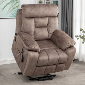 uhomepro Large Electric Massage Recliner Chair with Heat, Heavy Duty Power Lift Recliners for Elderly with Hidden Cup Holder, Side Pockets, Remote Control, 330 lb Capacity