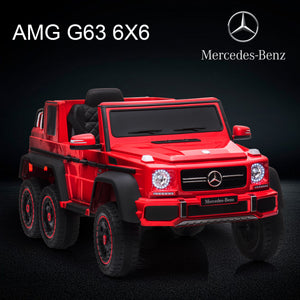 uhomepro 24V Powered Ride On Cars, Licensed Mercedes Benz G63 Car Vehicles with Remote Control, MP3 Player, Soft Seat, 6 Wheels Drive, Kids Ride On Toys for Boys Girls, Black