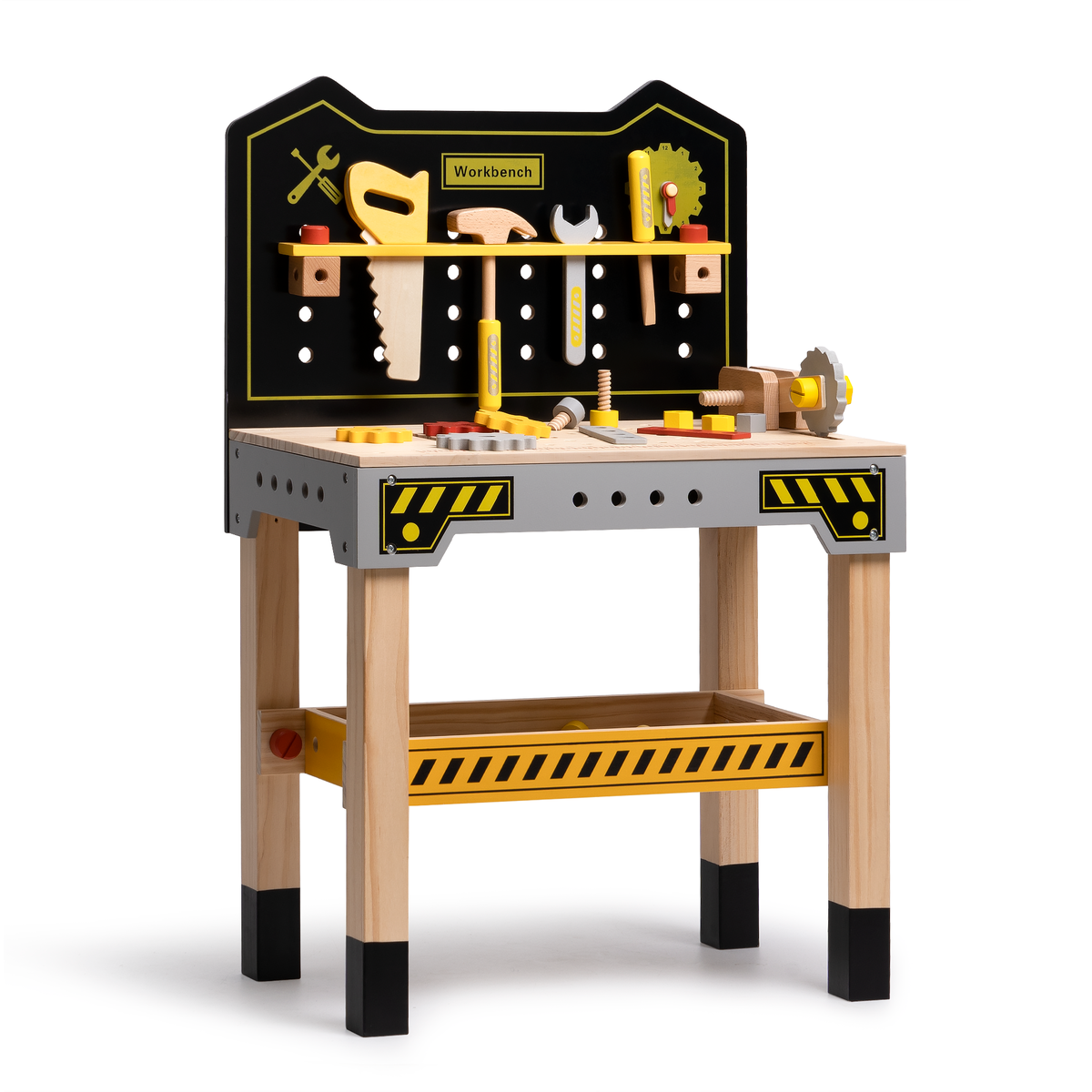 UHOMEPRO Wooden Toy Workbenches, Preschool Tool Sets Toys Realistic To ...