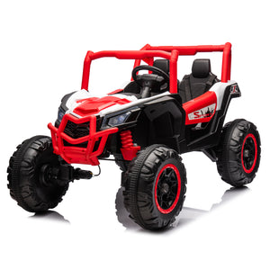 UHOMEPRO 24V Ride On UTV Car for Kids,2 Seater with Two Safety Belts, Ride On Truck with Parent Remote Control, Battery Powered Electric Car, Orange