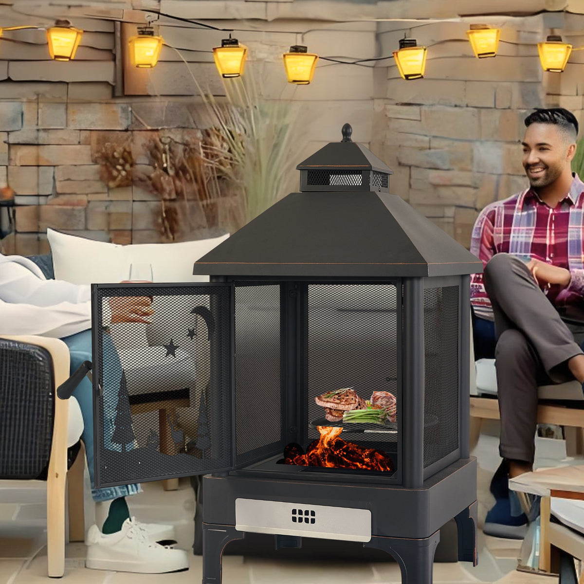 Mini Burn Table Fire Pits for Outside, 24.41