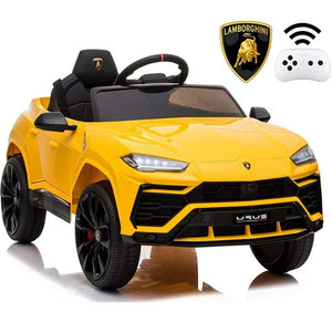 Lamborghini Urus 12V Electric Powered Ride on Car Toys for Girls Boys, Black Kids Electric Vehicles Ride on Toys with Remote Control, Foot Pedal, MP3 Player and LED Headlights, CL61