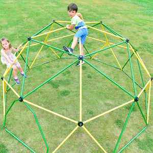 UHOMEPRO Geometric Dome Climber Play Center,Climbing Dome 12 Ft Rust and UV Resistant Steel Supports 1000 lbs,Kids Climbing Structure for Playgrounds, Green