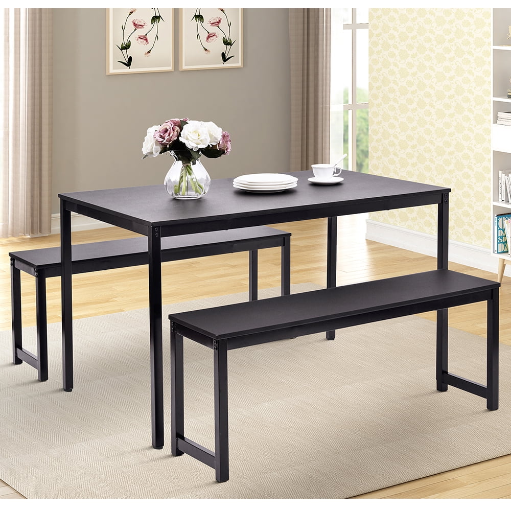 3 Piece Dining Table Set, uhomepro Dining Room Breakfast Nook Table Se ...