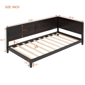 uhomepro Wood Full Daybed Sofa Bed, Platform Bed Frame with Wood Slat Support, No Box Spring Needed