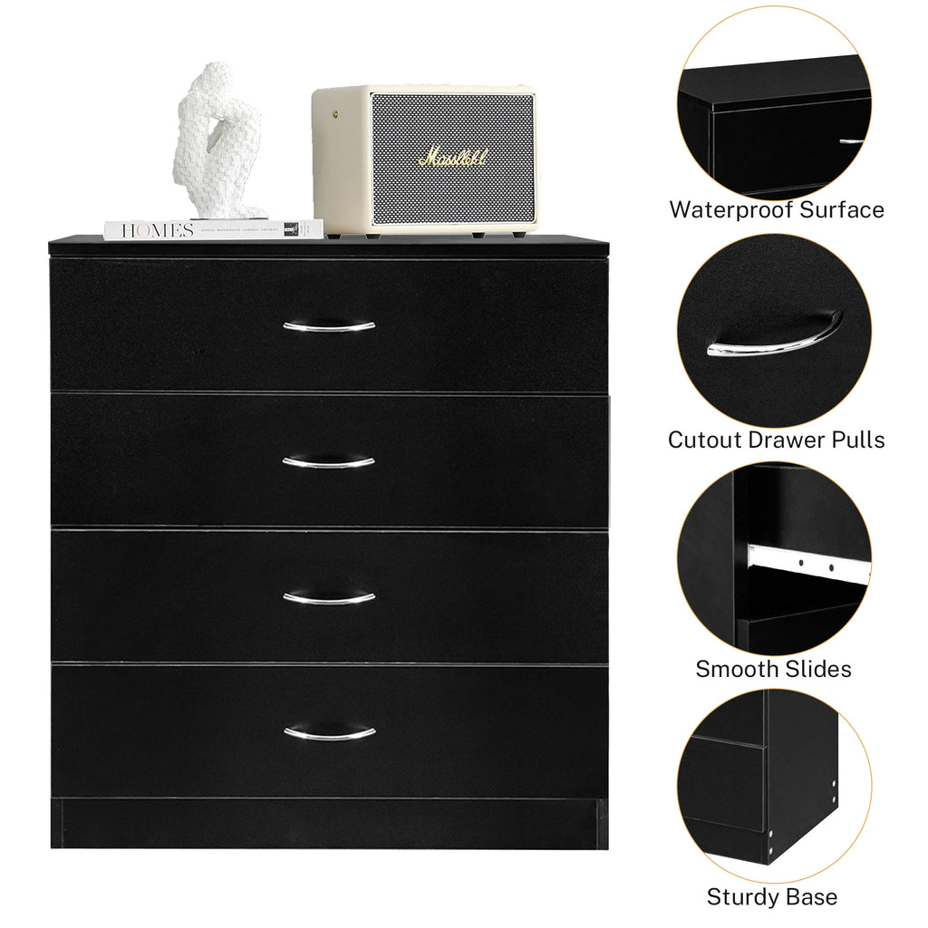 4 Drawer Dresser, UHOMEPRO Modern Chest of Drawers for Bedroom, Night uHomePro 4 Drawer Dresser, UHOMEPRO Modern Chest of Drawers for Bedroom, Night uHomePro