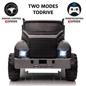 uhomepro 24V Power Ride On 2 Seater Electric Truck, Kids Ride on Car with Remote Control, 3 Speeds, LED Lights, Bluetooth, Toys for Girls Boys Gifts