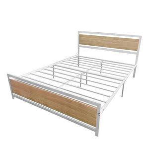 uhomepro Metal Queen Bed Frame for Kids Adults, Platform Bed Frame with Headboard and Footboard, Q41