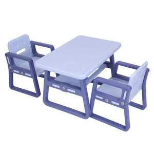 Kids Table and Chair Set, 3 Pieces Set Toddler Table and Chair Set Includes 2 Chairs and 1 Activity Table, Child Art Table, Playroom Furniture, School Desk for 3+ Years Old Boy/Girl, Purple, W5525
