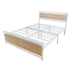uhomepro Metal Queen Bed Frame for Kids Adults, Platform Bed Frame with Headboard and Footboard, Q41