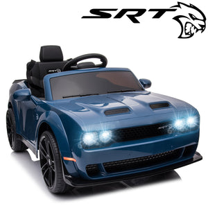 12 V Battery uhomepro 12 V Dodge Challenger SRT Hellcat Battery Powered Ride on Cars with Remote Control, LED Light and MP3 Player, Electric Vehicle Ride on Toys for Boys Girls Gifts