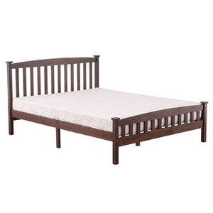 Full Size Bed Frame with Headboard, URHOMEPRO Solid Wood Full Size Platform Bed Frames with Strong Slat, No Box Spring Needed, Great for Kids, Teens, Adults, Modern Bedroom Furniture, Walnut, W14016