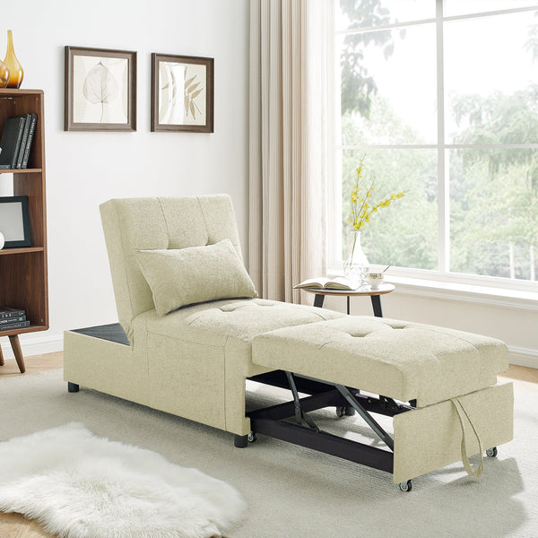 uhomepro 4in1 Sofa Bed Chair, Folding Ottoman Sofa Bed with Adjustab