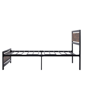 uhomepro Metal Twin Bed Frame for Kids Adults, Platform Bed Frame with Wood Headboard and Footboard