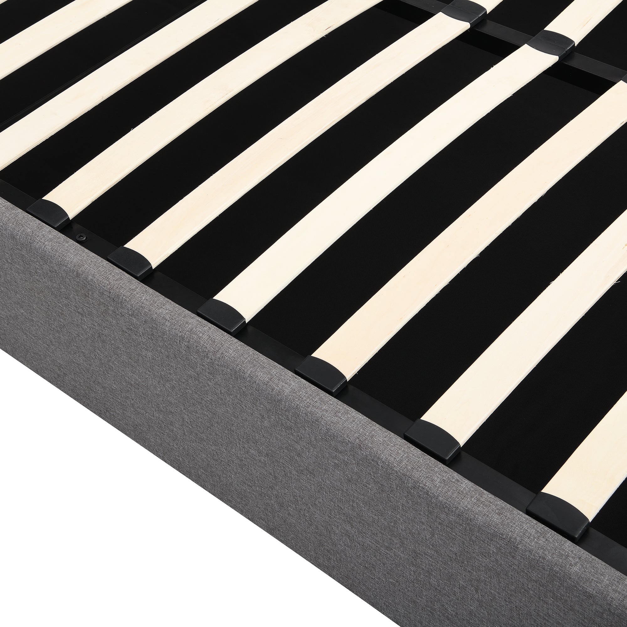 uhomepro Upholstered Platform Bed Frame, Full Size Storage