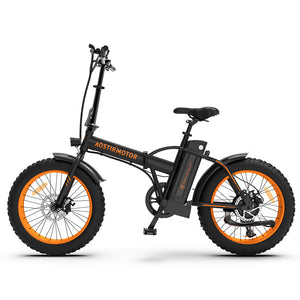 uhomepro 500W Electric Bike for Adults, 20" Fat Tire Electric Mountain Bicycle with 36V 13AH Removable Battery, Shimano 7-Speed Foldable Electric Commuter Bike