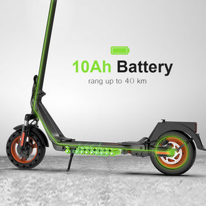 uhomepro Folding Electric Scooter, 500W Motor, 10" Tires, Dual Suspension, 24 Miles Range, Dual Brakes, Commuter Electric Scooter for Adults, Load 264 lbs