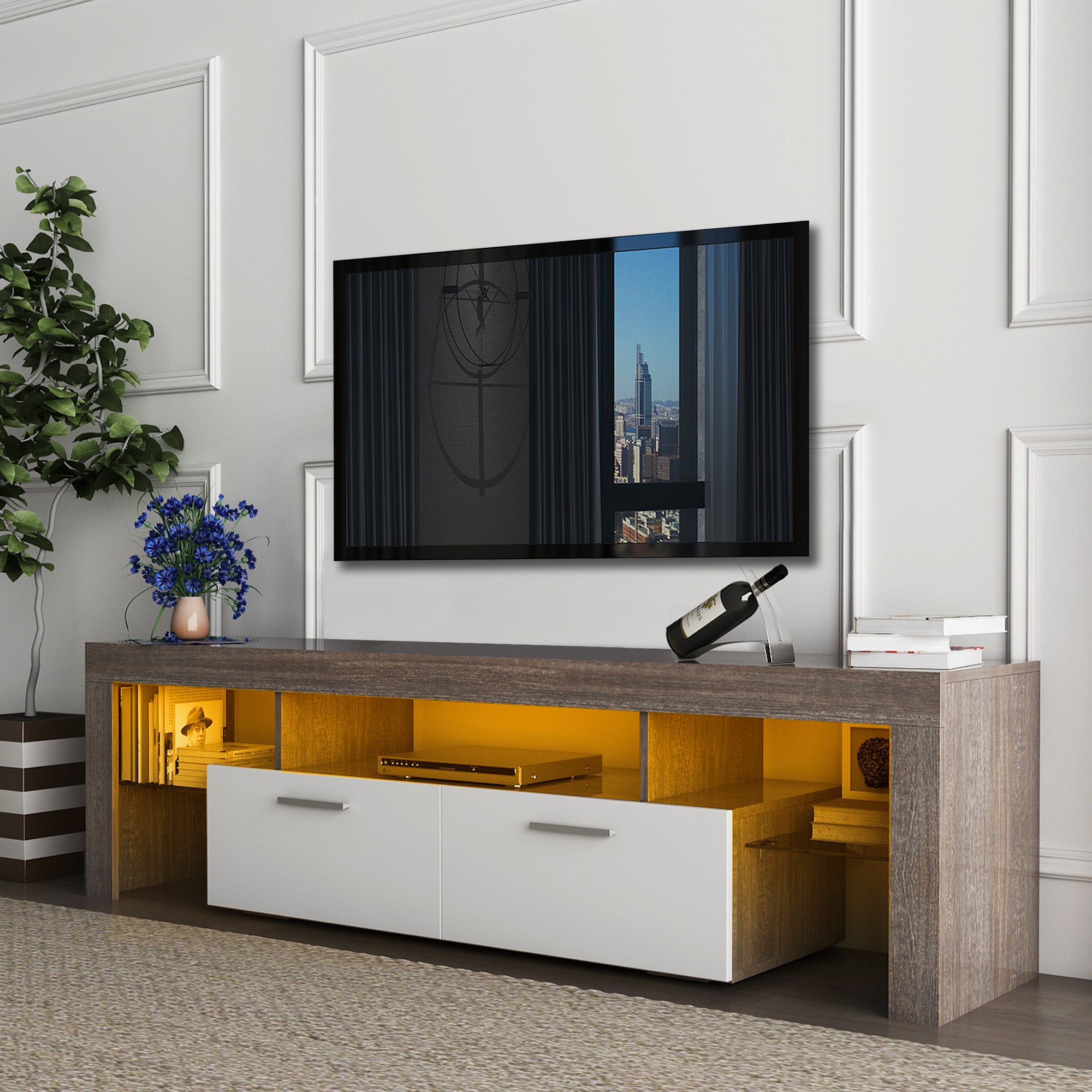 uhomepro TV Stand for TVs up to 70, Living Room UK