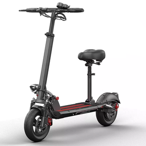 uhomepro Folding Electric Scooter with Seat, 500W Motor, 10" Tires, 34 Miles Range, Dual Brakes, Commuter Electric Scooter for Adults, Load 264 lbs