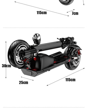 uhomepro Folding Electric Scooter with Seat, 500W Motor, 10" Tires, 34 Miles Range, Dual Brakes, Commuter Electric Scooter for Adults, Load 264 lbs