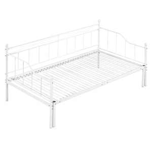 uhomepro Metal Twin Size Daybed with Trundle, Modern Daybed Sofa Bed for Living Room, Sleeper Bed Frame, No Box Spring Needed