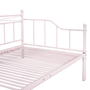 uhomepro Metal Twin Size Daybed with Trundle, Modern Daybed Sofa Bed for Living Room, Sleeper Bed Frame, No Box Spring Needed