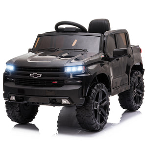 12V Kids Ride On Car Truck with Remote Control, Chevrolet Silverado Electric Cars for Girls Boys, Q2