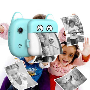 kids Camera with Printer, UHOMEPRO 2.4" Screen Instant Print Camera for Kids, 1080P HD Instant Digital Camera with Print Paper, Lanyard, 32G Micro Card, Toys for 3+Year Old Boys Girls, Blue, W14894