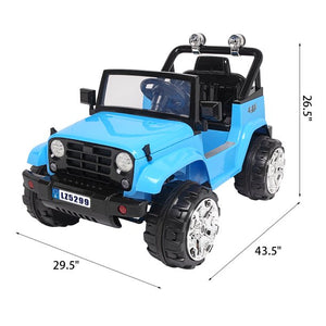 uhomepro Battery Powered Cars for Kids, 12 Volt Ride On Toys Electric Ride On Car Truck with Remote Control, 3 Speeds, LED Light, Blue, W11205
