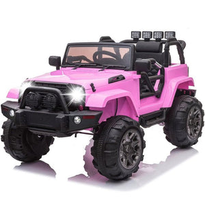 Ride On Toys for Kids 12 Volt, UHOMEPRO Electric Motorcycle for Boys/Girls, 3-5 Years Old Power Car, Ride On Truck Car with Remote Control, 3 Speeds, Spring Suspension, LED Light, Pink