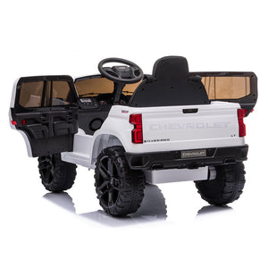 uhomepro White 12 V Chevrolet Silverado Powered Ride-On with Remote Control, L