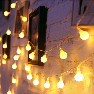 9.84ft 20LEDs Battery Operated Christmas Ball String Lights for Outdoor Indoor Bedroom, Garden, Patio, Q5