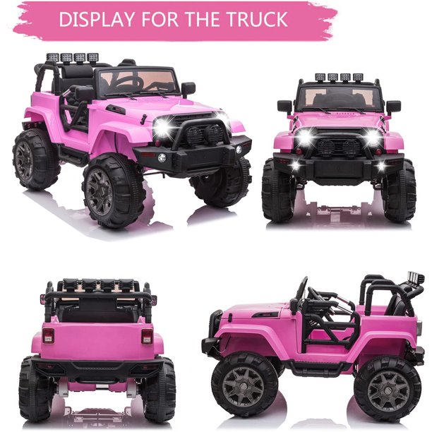 uhomepro Pink 12 V Electric Car Powered Ride-On with Remote Control