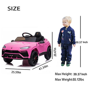 Battery Powered Ride on Toys, Kids Ride on Cars with Remote Control, Powered 12V Ride on Truck Car RC Toy, Pink Ride on Toys for Boys Girls, 3 Speeds, LED Lights, MP3 Music, CL153