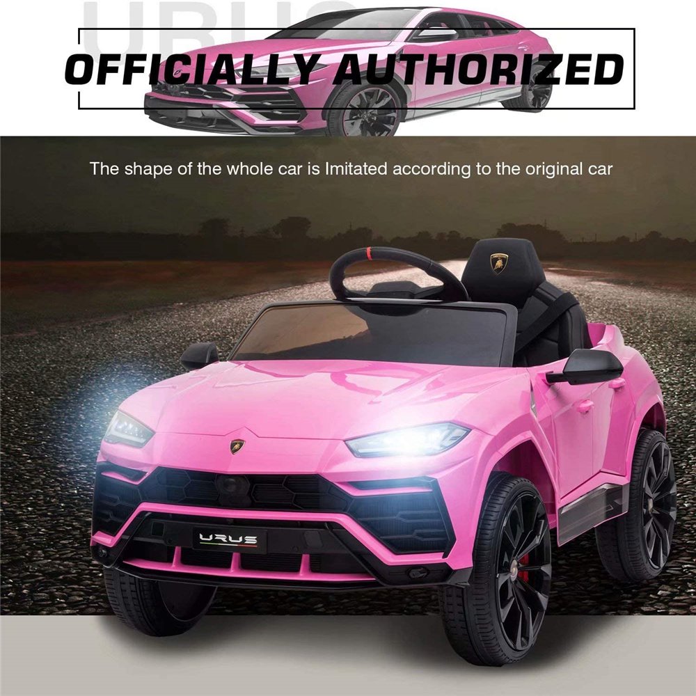 Ride on Toys for Kids, 12V Lamborghini Urus Ride on Car with Remote Control, Electric Vehicle for Girls Boys, 3 Speeds Ride on Car with LED Lights, MP3 Music, Horn, CL61