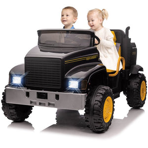 uhomepro 24V Power Ride On 2 Seater Electric Truck, Kids Ride on Car with Remote Control, 3 Speeds, LED Lights, Bluetooth, Toys for Girls Boys Gifts