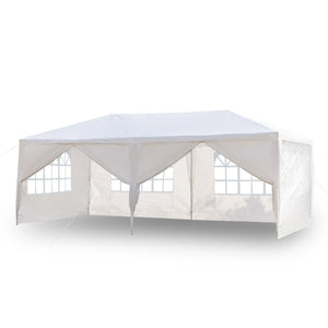 10' x 20' Outdoor Canopy Party Tent, Backyard Tents with 6 Removable Sidewalls, Outdoor Wedding Canopy Tent Gazebo Tent for Parties, Sunshade Shelter for Camping BBQ, L6018