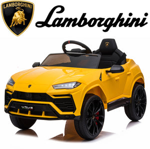 Ride on Toys for 3-4 Year Olds Boy Girl, Lamborghini 12 V Kids Ride On Car with Remote Control, Battery Powered Power Vehicles with LED Lights, MP3 Player, Horn, Birthday Gift, Black, W01