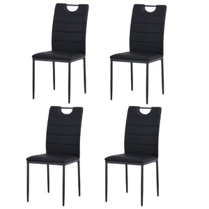 uhomepro PU Leather Upholstered Dining Chairs Set of 4, Black