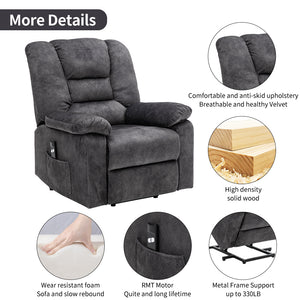 Lift Chairs Recliners, Electric Recliner Chairs for Adults, Heavy Duty Recliner Sofa for Seniors 300 lb Capacity, Q50