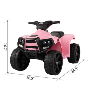 uhomepro 6V Pink Electric Powered Ride On Quad for Girls Boys