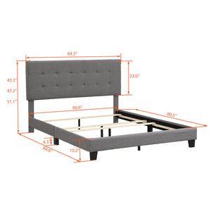 uhomepro Queen Bed Frame with Headboard, Big Drawer, Modern Velvet Upholstered Queen Platform Bed Frame for Adults, Storage Bed Mattress Foundation with Wood Slat Support, No Box Spring Needed