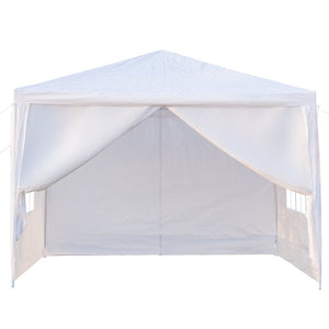 10' x 10' Outdoor Canopy Party Tent, Backyard Tents w/ 4 Removable Sidewalls, Waterproof Outdoor Wedding Canopy Tent Gazebo Tent for Parties, Easy Set-Up Sunshade Shelter for Camping BBQ, L6018