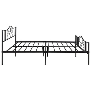 Queen Size Metal Bed Frame, Bed Frame with Headboard and Footboard, Queen Bed Frame No Box Spring Needed, Platform Bed Frame for Kids Adult, Iron Bed Frame for Modern Bedroom Furniture, Black