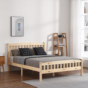 uhomepro Queen Bed Frame for Kids Adults, Modern Platform Bed Frame with Headboard and Footboard, Classic Queen Size Bed Frame Bedroom Furniture with Wood Slats Support, No Box Spring Needed