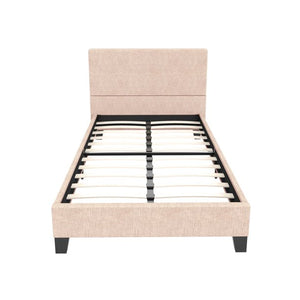 uhomepro Bed Frame, Upholstered Platform Bed Frame with Headboard and Wooden Slats, No Box Spring Needed, Modern Bed Bed Frames for Kids, Adults