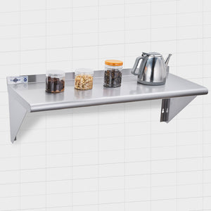 uhomepro 12"×36" NSF Certified Commercial Stainless Steel Wall Mount Shelf for Kitchen Restaurant Garage Bar, Silver